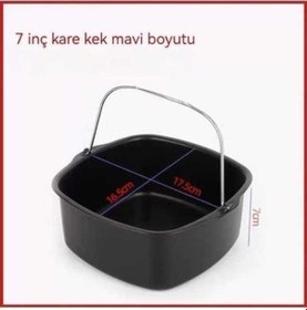 Resim Pazly Kalem Profesyonel Kek Kalıbı Paslanmaz Çelik Airfryer Fırın Uyumlu Ergonomik L 