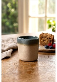 Resim Must Siyah Beyaz Stoneware El Yapımı Mug Fincan 2li Set 8635 Mavi 