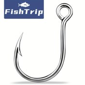 Resim FishTrip 50 Adet Yüksek Karbonlu Çelik Balıkçılık Kancaları - Tatlı ve Tuzlu Sular İçin Çok Yönlü, Sazan ve Jigging İçin İdeal 