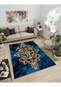 Resim Dijidekor Işıltı Koleksiyonu Model65 Süngerli Dijital Baskılı Saçaksız Mutfak Halısı Yolluk 