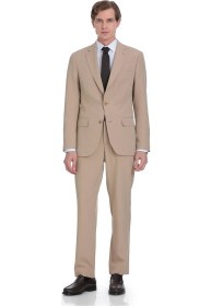 Resim Hatemoğlu Vizon Slim Fit Mono Yaka Casual Takım Elbise Vizon 