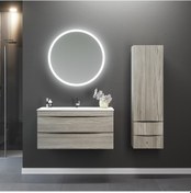 Resim Orka Vento 100 Cm Mdf Dublin Banyo Dolabı Takımı Ve Boy Dolabı 
