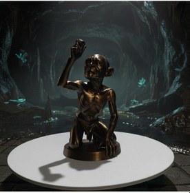 Resim Yüzüklerin Efendisi Gollum Dekoratif Heykel - Koleksiyonluk Orta Dünya Figürü 13 Cm X 7 Cm 