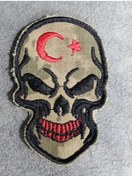 Resim Akıncı Askeri Malzeme Kuru Kafalı Nakışlı Arma Arkası Cırtlı 