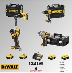 Resim Dewalt DCH133NT + DCD805NT + DCF850N + DCF964NT 4 Adet 5 Amper Akü + Şarj Aleti Set 