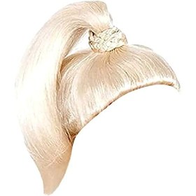 Resim Moveevo Evcil Hayvan Peruk Sarışın At Kuyruğu Köpek C Kostüm Perukları Parti Dekoru Için 