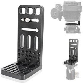 Resim Cbtx L130a Evrensel 1/4 '' Vida Deliği Slr Kamera Braket Montaj Alüminyum Alaşım Dikey Atış Plakası 