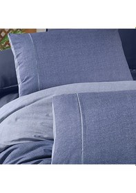 Resim Sarev Unitwill Mavi Tek Kişilik %100 Pamuk Nevresim Takımı 