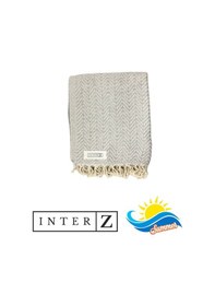 Resim %100 Pamuk Plaj Havlusu, Xxl 100x180cm, Marmaris, Gri 