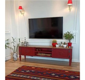 Resim Effe Dizayn Ada Tv Ünitesi 180 cm Kırmızı 
