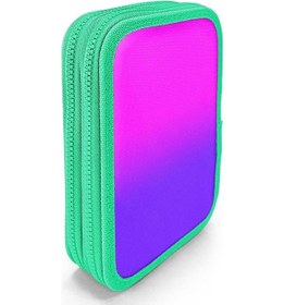 Resim Coral High İki Karlı Organizer Kalemlik - Pembe Mor Gradyan, Kız Çocuk, Pembe Mor Gradyan Pembe - Mor 
