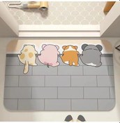 Resim Karikatür Banyo Yumuşak Diatoous Ous Çamur Kat Mat, Banyo Emici 