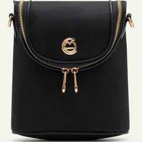 Resim Lara Siyah Kumaş Bebek Çantası 