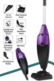 Resim Goldmaster Sude BY-4504 Dik Elektrikli Süpürge Mor 