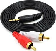 Resim 3.5 Mm Stereo To 2rca Kablosu Aux Tos Ses 3 Mt Kablo Sound Audıo Erkek Ara Kulaklık Junglee