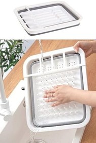 Resim Miuhome Katlanır Bulaşıklık, Tezgah Üstü Kaşıklık, Katlanır Tabaklık, Bölmeli Kurutmalık 