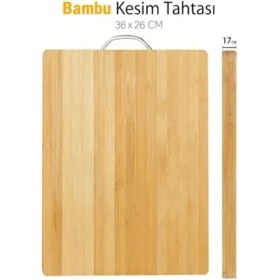 Resim Ttt Metal Saplı Bambu Kesim Panosu 