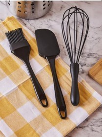Resim Perotti 15398 Mundo 3'lü Set Çırpıcı,spatula Ve Fırça Çırpıcı Seti Siyah Renkli 
