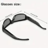 Resim 1 Adet 1080P Spor Video Gözlüğü, 32GB Depolama Kartlı, Akıllı Video Gözlük, Şarj Edilebilir Pil ile 90 Dakika Kullanım Süresi, 75° Geniş Açı, Taşınabilir DV Kamera, Toplantılar ve Maceralar İçin Mükemmel 