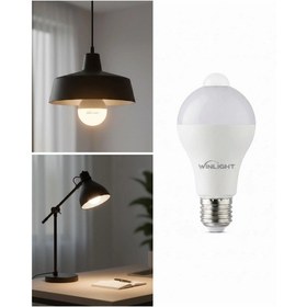 Resim Sensörlü Led Lamba Otomatik Algılama Enerji Tasarruflu Aydınlatma Çok Renkli 