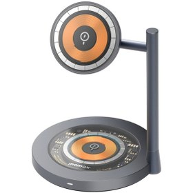 Resim Momax Q.Mag Dual 2 in 1 Kablosuz Şarj Standı 