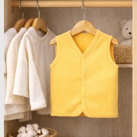 Resim Angeltouch %100 Pamuk Kız Erkek Bebek Yelek Raporlu Basic 
