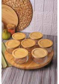 Resim Bambum Duo 300ml 7'li Tepsili Bambu Silikonlu Kapaklı Hava Aldırmaz Cam Kahvaltılık Diğer 