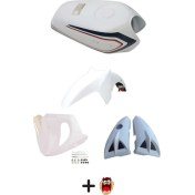 Resim Cg Çita Beyaz Kaporta Seti Ybr Çamurluk Sakal Bıyık Depo+tzmnya Sticker 