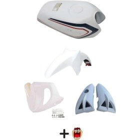 Resim Cg Çita Beyaz Kaporta Seti Ybr Çamurluk Sakal Bıyık Depo+tzmnya Sticker 