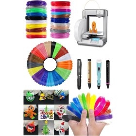 Resim Munico 20 Adet x 5 Metre Filament Kartuş Seti 3D Yazıcı ve 3D Çizim Kalemine Uyumlu Filament Rengarenk Boya 