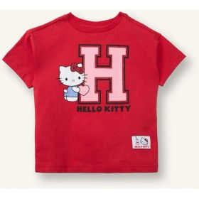 Resim DeFacto Hello Kitty Penye Kısa Kollu Tişört Kız Bebek H4860A526SM 