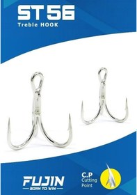 Resim Fujin St56 Üçlü Maket Balık İğnesi Nickel 6'lı Paket 4 