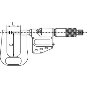 Resim Fett 0-25 mm Asimeto Dijital Derin Boğaz Mikrometre AS-157014 