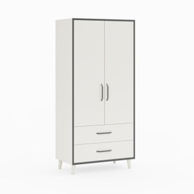 Resim Chancolye Era Elbise Dolabı 2 Kapaklı 2 Çekmeceli 