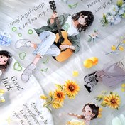 Resim Şık Çiçekli PET Bant, 2m Rulo - Scrapbooking & Günlük Tutma için Su Geçirmez Dekoratif Maskeleme Bandı, Kullanımı Kolay Estetik Kırtasiye 