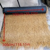 Resim 100cm * 300cm Taklit Saman Çatı Yapay Hasır Gölgelik Açık Plastik Keçe Kulübe Oda ve Konaklama Yeri İzolasyon Su Geçirmez Alev geciktirici Dekorasyon 