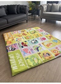 Resim Pamuk Atölyesi İçi 3 CM Sünger Dolgulu Oyun Halısı Matı - Çift Taraflı 