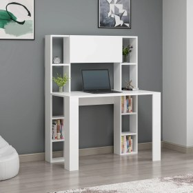 Resim Dekorosso Vital Raflı Dolaplı Çalışma Masası Beyaz 