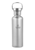 Resim Moveevo Titanium Su Bidonu 750ml - Ultra Hafif, Çürüme Dirençli, Damlacık Önleyici Kapağı Ve Taşıma Çantası İle Spor Ve Seyahat İçin Gri 