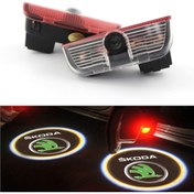 Resim Skoda Roomster Kapı Altı Hayalet Logo Orjinal Lazer Led Skoda Roomster