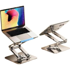 Resim Teknocan Tam Profesyonel Uyumlu Stand Tablet Bilgisayar Uyumlu Stant Açısı Ayarlanabilir Tutucu Tok Alüminyum iPad Air Uyumlu Kare TABAN%100 Tok Alüminyum Alaşımlı Katlanır RS-CP84S 