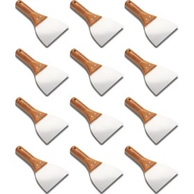 Resim Hassan Dekor Macun Ispatulası Ahşap Sap 12CM 1 Paket ( 12 Adet ) 