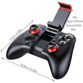 Resim Sinuoshop Siyah Kablosuz Oyun Kumandası Bluetooth Titreşimli Android İos Pc Vr Uyumlu 
