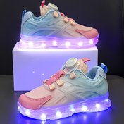 Resim GUANGLAN Çocuk LED Işıklı Sneaker'lar - Renkli, Yıldız Desenli, USB Şarj Edilebilir, Nefes Alabilen Kumaş Üst, Düşük Top Tasarım, Toka Kapatma, Tüm Mevsim Yürüyüş Ayakkabıları, Erkek ve Kız Çocukları İçin, 14 ve Altı, Rahat Koşu Ayakkabıları|Parlayan Orta Taban|Hafif Ayakkabılar, Çocuk Sneaker'ları 