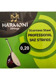 Resim Harmoni Strings Hrm20 Uzun Sap Saz Teli Takım 0.20 Uzun Sap Bağla 