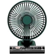 Resim Tongxida Yeşil Mini Masa Vantilatörü, Usb Şarjlı Döner Başlık 