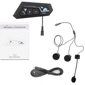 Resim LETERAL BT22 İntercom Motosiklet Kask Kulaklığı Bluetooth 5.0 