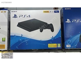 Resim SONY PLAYSTATION SLİM 1 TB SIFIR 1 OYUN HEDİYELİ 
