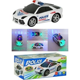 Resim EC Shop Satış Diyarı Oyuncak Polis Arabası Pilli Çarptıkça Yön Değiştiren Işıklı Sesli Polis Arabası 