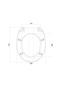 Resim Tema 41111 Duroplast Troy - Alttan Krom Menteşeli Klozet Kapağı 